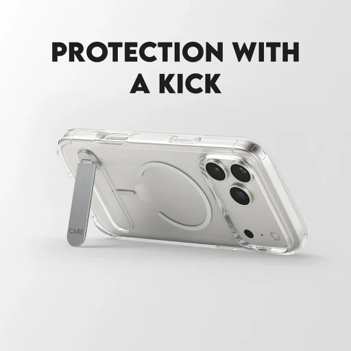  iPhone 17 Pro Max PanzerGlass® - CARE Feature Kickstand MagSafe - Átlátszó tok - 3