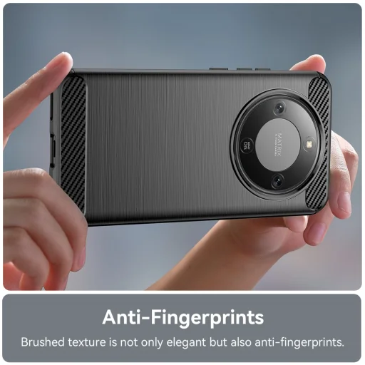 Honor Magic8 Lite Fekete Techsuit Carbon Silicone tok - 4