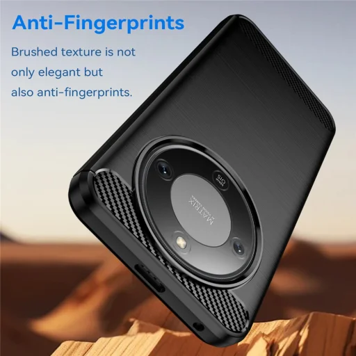 Honor Magic8 Lite Fekete Techsuit Carbon Silicone tok - 5