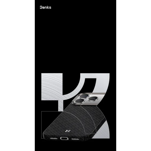 Benks Mágneses Armor Air Armor Rácsos Kevlar Tok Fémkeret 600D (B067) Iphone 17 fekete tok - 12