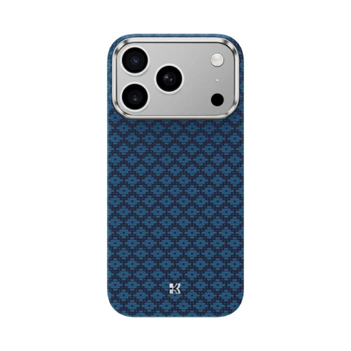 Benks Magnetic Armor Air Armor Grid Kevlar Tok Fémkeret 600D (0070) iPhone 17 Pro Max kék tok - 1