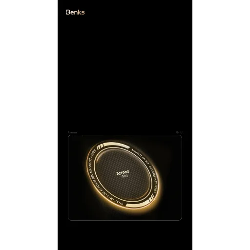 Benks Magnetic Armor Air Armor Grid Kevlar Fliptok Metal Frame 600D (0070) iPhone 17 Pro Max-hoz narancssárga tok - 9