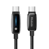 Mcdodo USB-C to USB-C (CA-0100) adatkábel - Auto fényerő-szabályozással, 100W, 5A, 1.2m - Fekete thumbnail