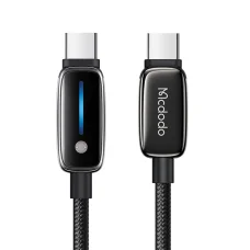 Mcdodo USB-C to USB-C (CA-0100) adatkábel - Auto fényerő-szabályozással, 100W, 5A, 1.2m - Fekete