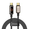 USB-C to USB-C Mcdodo Data Cable (CA-6681) Légzésfényes LED kijelzővel és automatikus kikapcsolással, 100W, 1.2m - Sivatagi Arany thumbnail