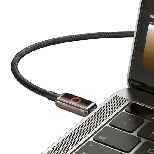 USB-C to USB-C Mcdodo Data Cable (CA-6681) Légzésfényes LED kijelzővel és automatikus kikapcsolással, 100W, 1.2m - Sivatagi Arany - 4