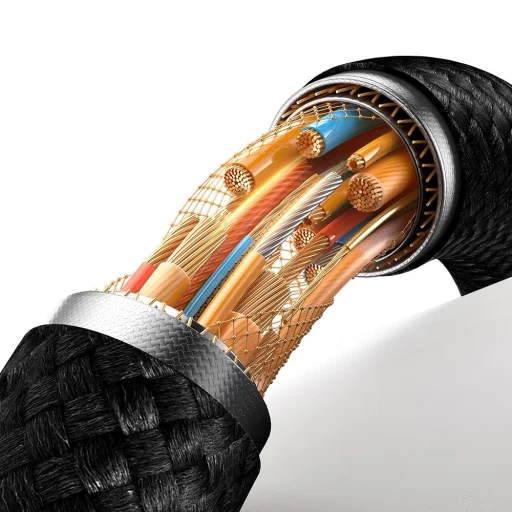 USB-C to USB-C Mcdodo Data Cable (CA-6681) Légzésfényes LED kijelzővel és automatikus kikapcsolással, 100W, 1.2m - Sivatagi Arany - 6