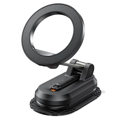 Mágneses autós tartó Mcdodo CM-6240 műszerfalra, 3M ragasztó, összecsukható kialakítás - Fekete - 1