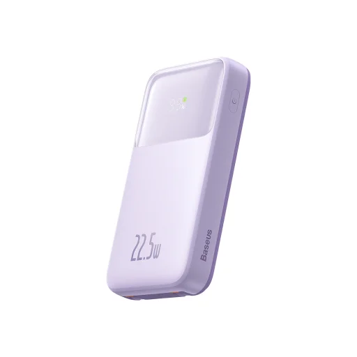 Baseus Comet Series powerbank kijelzővel 20000mAh 22.5W - lila + USB-A / USB-C kábel - 8