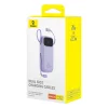 Baseus Qpow2 20000mAh 22.5W Powerbank kettős kábellel digitális kijelzővel + Baseus Simple USB-C 3A kábel 0.3m (Fehér) - Lila - 9