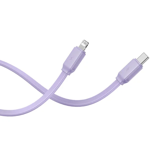 Baseus Qpow2 20000mAh 22.5W Powerbank kettős kábellel digitális kijelzővel + Baseus Simple USB-C 3A kábel 0.3m (Fehér) - Lila - 6