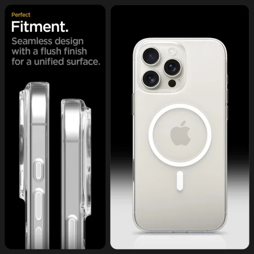 iPhone 16 Pro Spigen Thin Fit Mag Magsafe átlátszó/fehér tok - 10