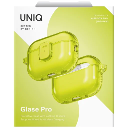 AirPods Pro 3 UNIQ Glase Pro Lock Case sárga tok - 6