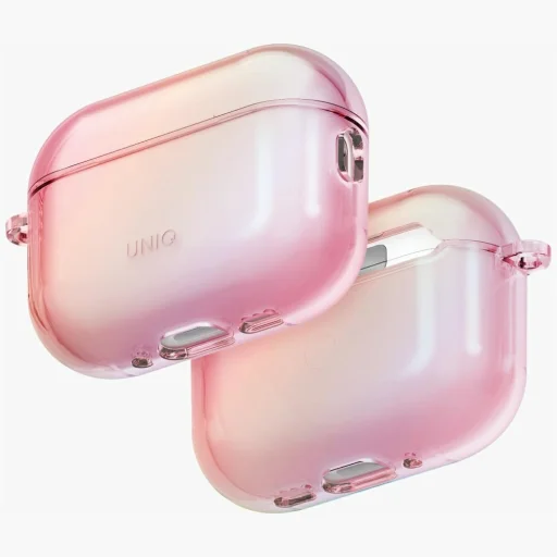 AirPods Pro 3 UNIQ Iridescia Hang Case rózsaszín prizma tok - 1
