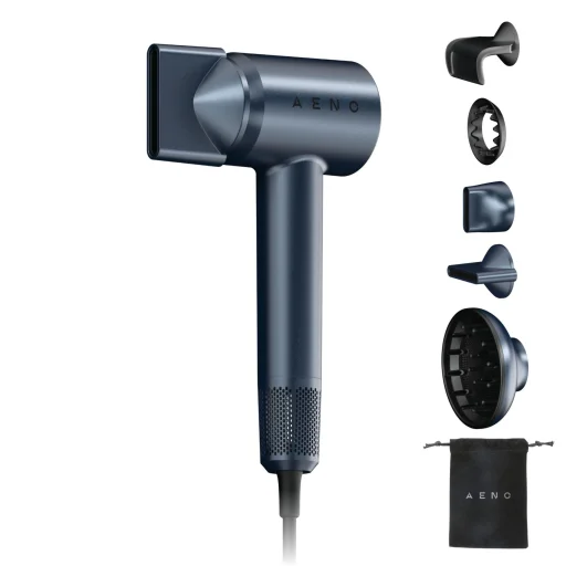 AENO AHD0003 HD3 hajszárító, 1500 W, 5 fűtési fokozat, ionizátor, kefe nélküli motor, LED kijelző, 570 gramm - 1