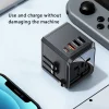 Yesido Travel Adapter (MC24) Type-C, USB3.0, 2x USB2.4, Multifunkcionális Gyors Töltő - Fekete thumbnail
