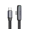 Data Cable Mcdodo (CA-3360) - USB-C - USB-C, 90 fokos dizájn, 100W, LED kijelző, 1.2m - Fekete