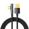 Mcdodo - Adatkábel (CA-3380) - USB-C és USB-A, 90 fokos kialakítás, 6A, átlátszó design, 1.2m - Fekete