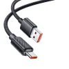 Mcdodo - Adatkábel (CA-3650) - USB-A - Type-C, Átlátszó kivitel, 100W, 1.2m - Fekete