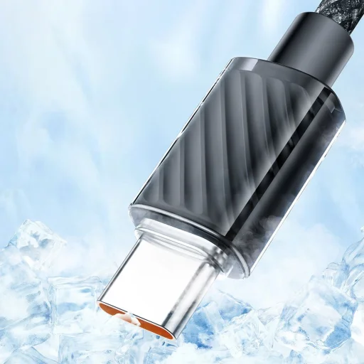 Mcdodo - Adatkábel (CA-3650) - USB-A - Type-C, Átlátszó kivitel, 100W, 1.2m - Fekete - 5