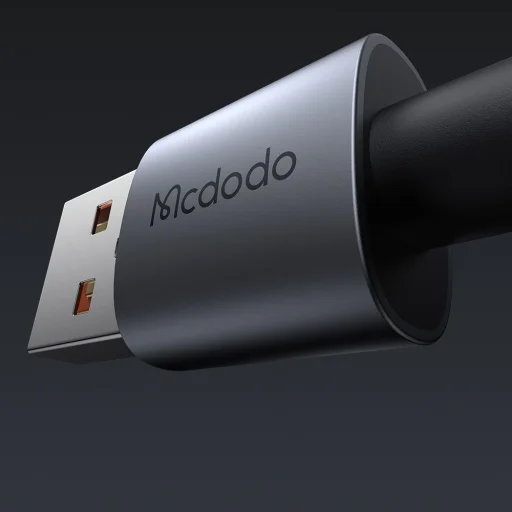 Mcdodo - USB-A to Lightning Átlátszó Kábel Töltőfénnyel, 1.2m - Fekete (CA-6910) Adatkábellel - 6