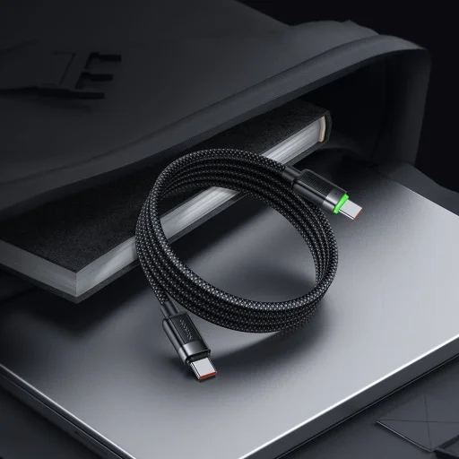 USB-C to USB-C 60W Gyors töltés 1,2m Fekete Mcdodo Data Cable Self-Winding Series (CA-2000) - 6