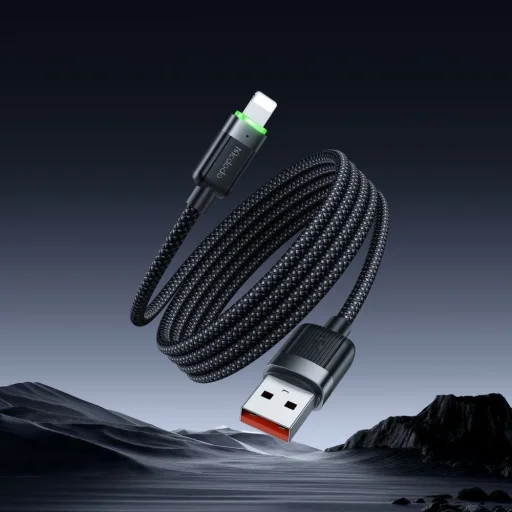 Mcdodo USB-A - Lightning 3A 1.2m Fekete Data Cable Self-Winding Series (CA-6000) - 5