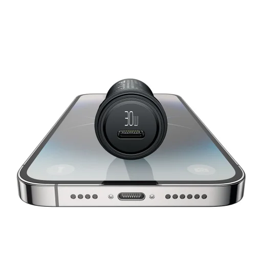 Mcdodo Autós Töltő Obsidian Series (CC-7492) - Type-C to Lightning Kábel Tartozék, PD30W, Smart IC, Mini Méret, 1.2m - Fekete - 5