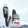 Mcdodo - Data Cable Rythm Series (CA-4970) - USB-A - Lightning, 3A, LED kijelző, 1.2m - Fekete thumbnail