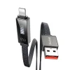 Mcdodo - Data Cable Rythm Series (CA-4970) - USB-A - Lightning, 3A, LED kijelző, 1.2m - Fekete thumbnail