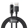 Mcdodo - Adatkábelt USB-A - Lightning, Kettős LED Kijelző, 3A, 1.2m - Fekete