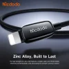 USB-C to Lightning 36W 1.2m Mcdodo - Data Cable (CA-0050) Fényerőszabályozással - Fekete thumbnail