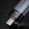 OT-7390 Mcdodo OTG Adapter - USB to Lightning, Alumínium Ötvözet, Töltés és Adatszinkronizálás, Jelzőfénnyel, Akasztóval - Fekete thumbnail