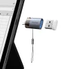 OT-7390 Mcdodo OTG Adapter - USB to Lightning, Alumínium Ötvözet, Töltés és Adatszinkronizálás, Jelzőfénnyel, Akasztóval - Fekete thumbnail
