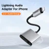 Mcdodo Audio Adapter Wales Series (CA-5540) - Lightning to Lightning, DC 3.5mm, Alumínium ötvözet, Nylon, 5V/2A, 12.5cm - Szürke - 2