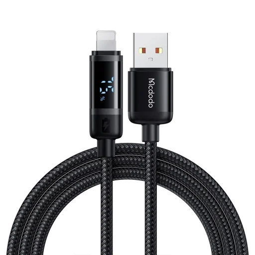Mcdodo Data Cable BAT Series (CA-5000) USB-A to Lightning, Digitális Kijelző, 1.2m Fekete - 2