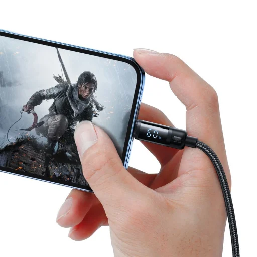 Mcdodo Data Cable BAT Series (CA-5000) USB-A to Lightning, Digitális Kijelző, 1.2m Fekete - 4