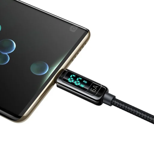 Data Cable Mcdodo (CA-8690), USB-A - USB-C, 6A, Digitális Kijelző, 1.2m - Fekete - 3