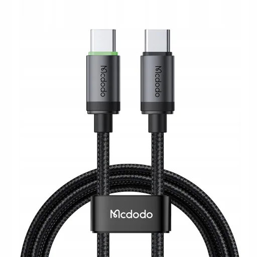 Mcdodo USB-C to USB-C Nylon Fonott Alumínium Ötvözet PD60W 1m Fekete Adatkábel (CA-4410) - 2