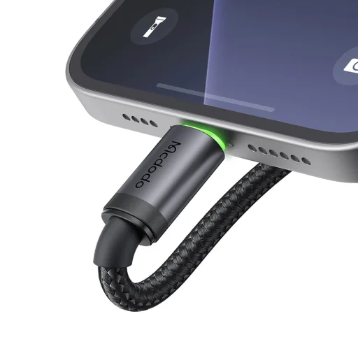 Mcdodo USB-C to USB-C Nylon Fonott Alumínium Ötvözet PD60W 1m Fekete Adatkábel (CA-4410) - 5