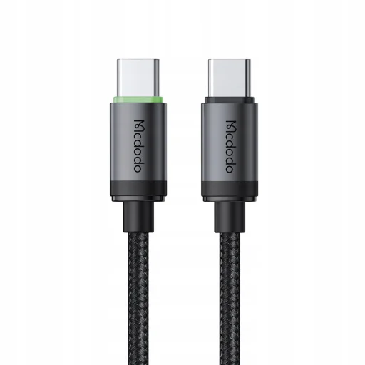 Mcdodo USB-C to USB-C Nylon Fonott Alumínium Ötvözet PD60W 1m Fekete Adatkábel (CA-4410) - 1