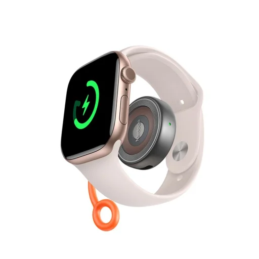 Apple Watch Fekete Mcdodo - Vezeték nélküli töltő (CH-6840), Kettős bemenet, 2.5W, Elvesztés elleni szilikon pánt - 4