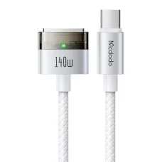 Mcdodo Mágneses kábel (CA-2071) - USB-C és MagSafe 3 között, 140W, LED jelző, 2m - Fehér