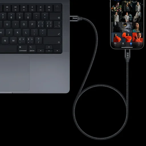 USB-C - USB-C adatkábel Mcdodo CA-7132, 100W, 10Gb/s, 4K@60Hz, 5A, 1.2m, fekete - 6