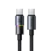 Mcdodo - Adatkábel (CA-8200) - 7 színes LED fénnyel, USB-C - USB-C, 100W, 5A, 1.2m - Fekete thumbnail