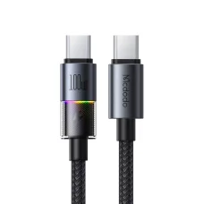 Mcdodo - Adatkábel (CA-8200) - 7 színes LED fénnyel, USB-C - USB-C, 100W, 5A, 1.2m - Fekete