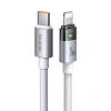 USB-C to Lightning Fehér Mcdodo Data Cable (CA-6942) - Töltésjelzős, Átlátszó Kábel, 36W, 1.2m thumbnail
