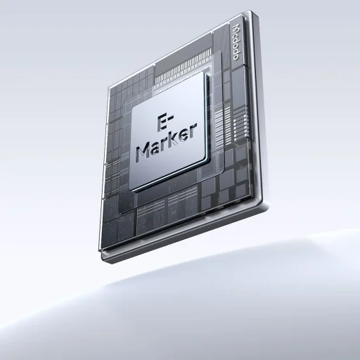 Mcdodo CA-5580 Adatkábel - Töltési fénnyel, USB-C-ről USB-C-re, Átlátszó kábel, 100W, 1,2m - Fekete - 5