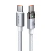 USB-C to USB-C Fehér Mcdodo - Data Cable (CA-5582) töltőfényes átlátszó kábel, 100W, 1,2m thumbnail