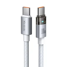 USB-C to USB-C Fehér Mcdodo - Data Cable (CA-5582) töltőfényes átlátszó kábel, 100W, 1,2m